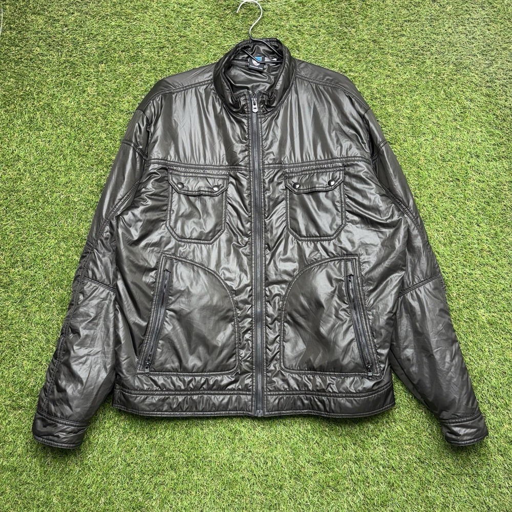 Kuhl Revolt Jacket Mens 2XL Dark Brown Pertex Puffer Motorcycle Military Puffer